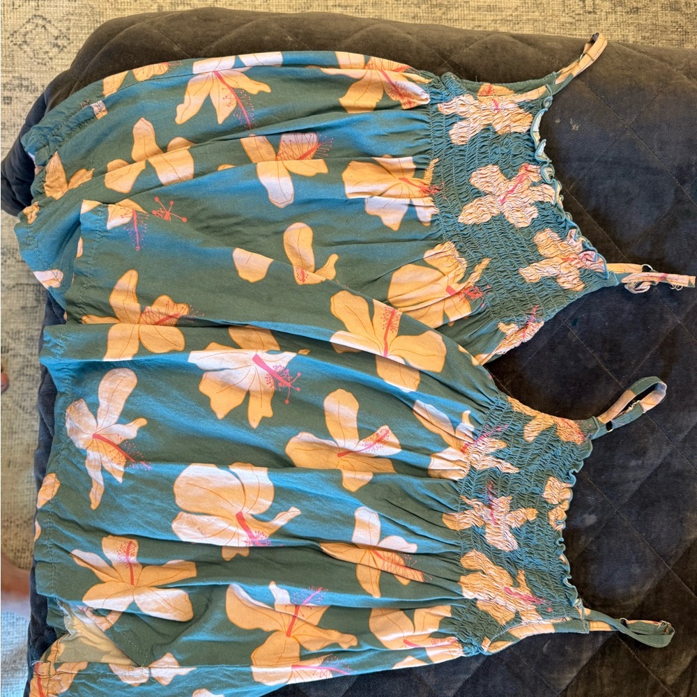 Floral Green and Pink Dress